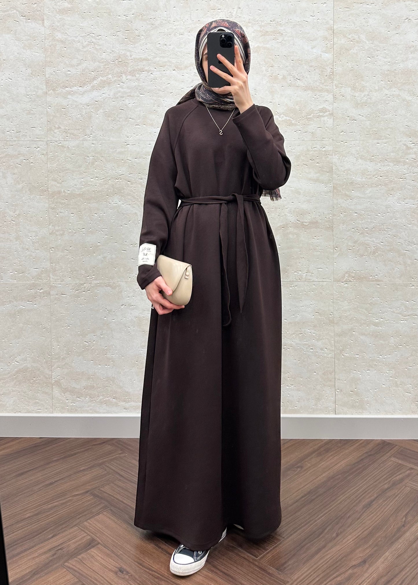 OYSH BASIC ELBİSE KAHVE