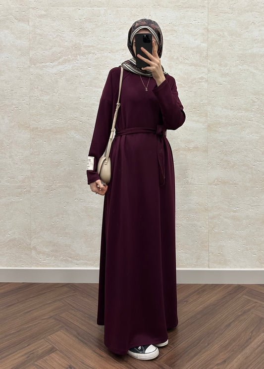 OYSH BASIC ELBİSE BORDO