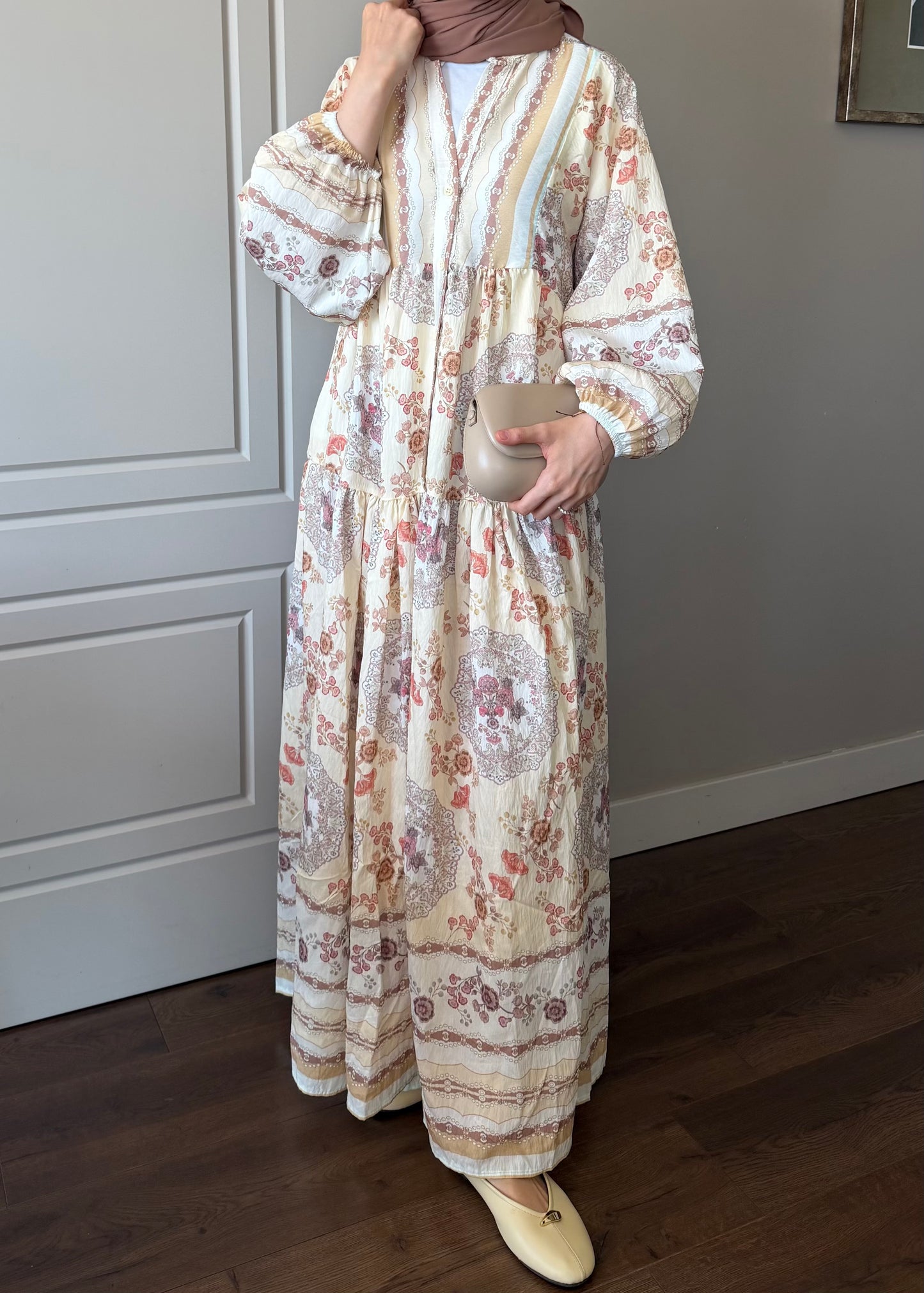 FLORA ELBİSE SARI