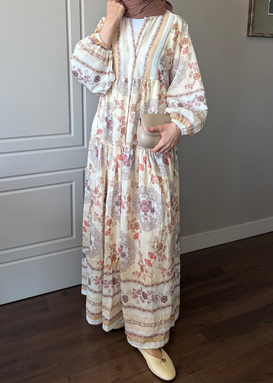 FLORA ELBİSE SARI