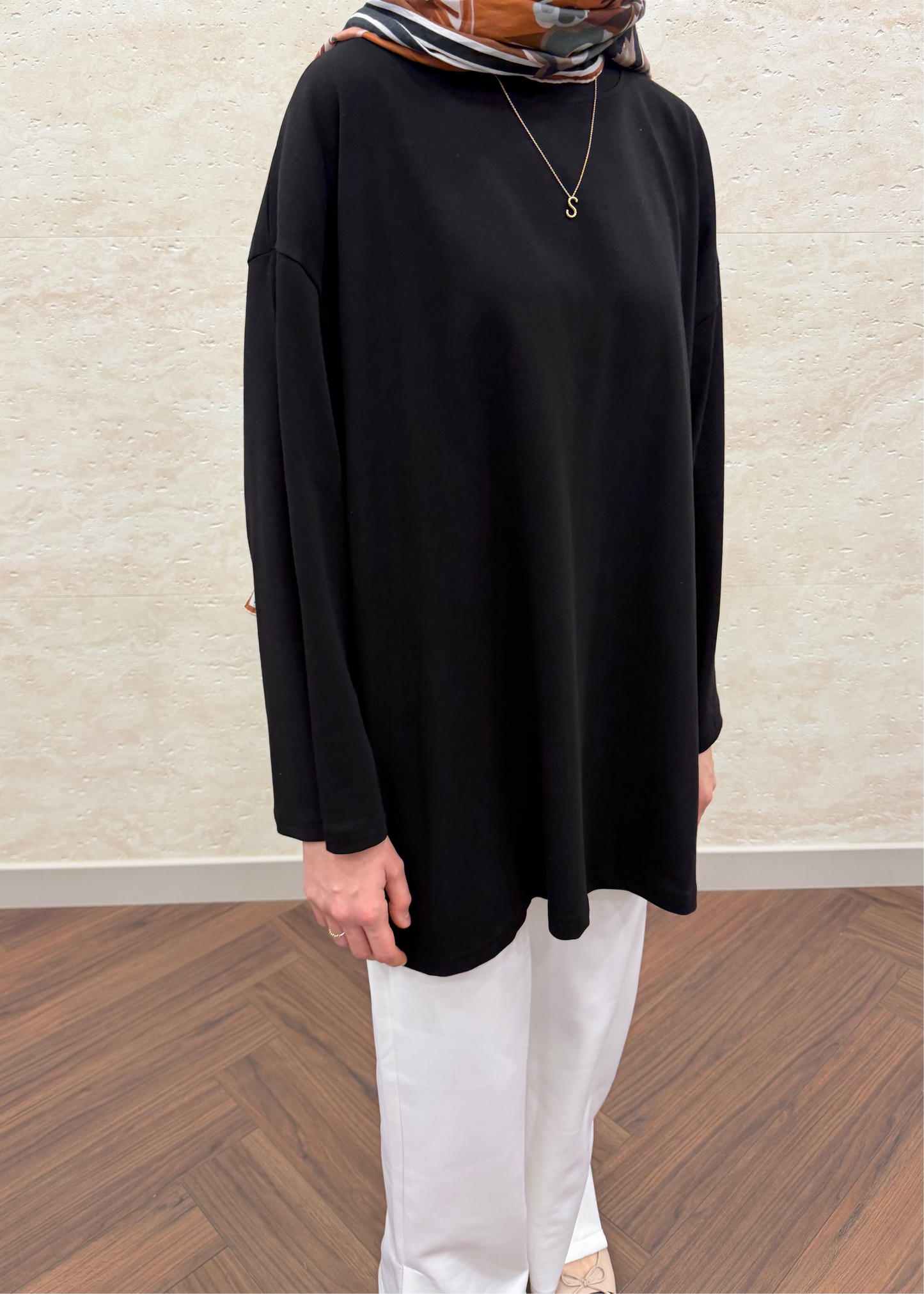 GENİŞ KOL OVERSIZE TUNİK SİYAH