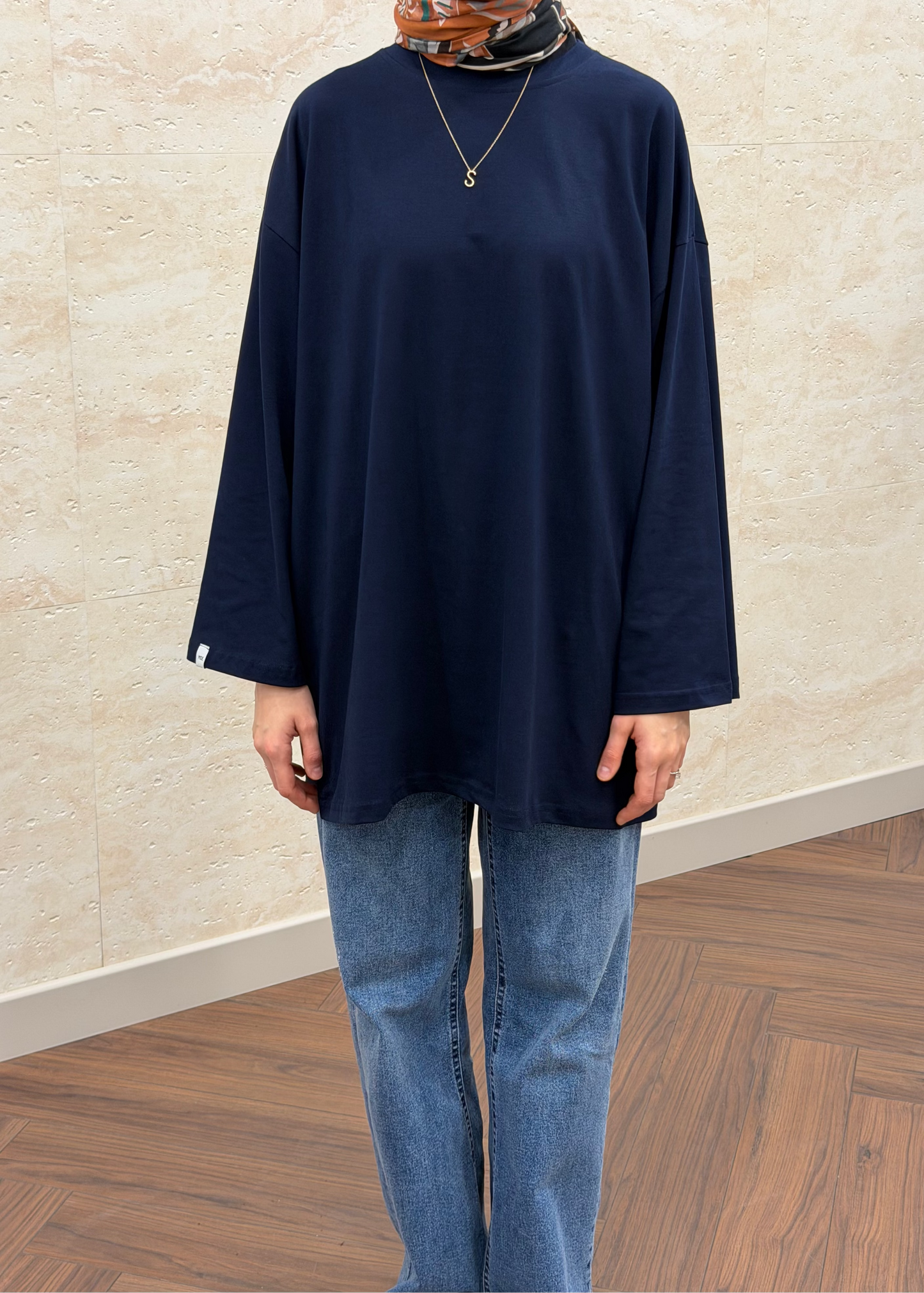 GENİŞ KOL OVERSIZE TUNİK LACİVERT