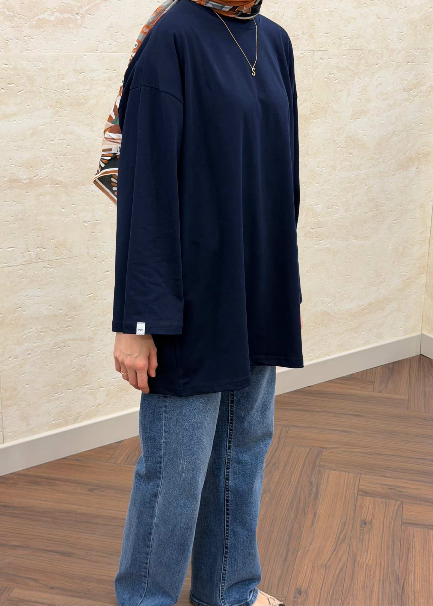 GENİŞ KOL OVERSIZE TUNİK LACİVERT