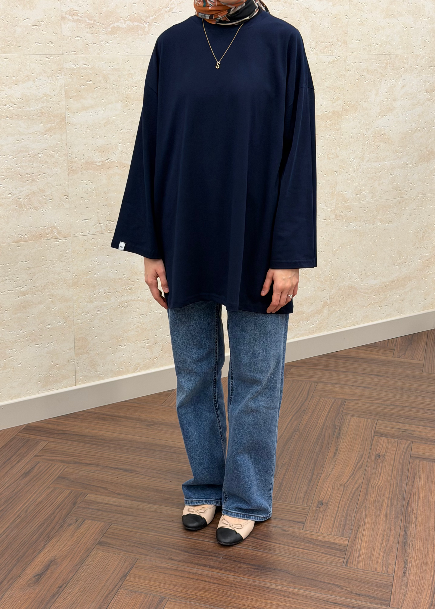 GENİŞ KOL OVERSIZE TUNİK LACİVERT