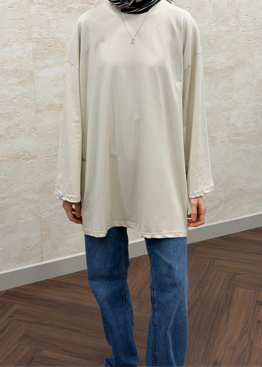 GENİŞ KOL OVERSIZE TUNİK TAŞ