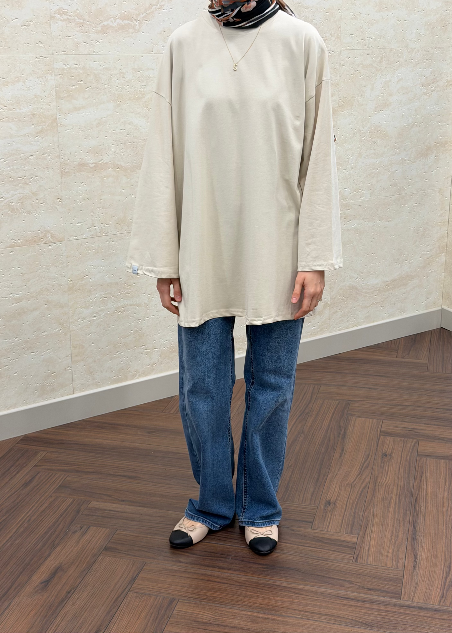 GENİŞ KOL OVERSIZE TUNİK TAŞ