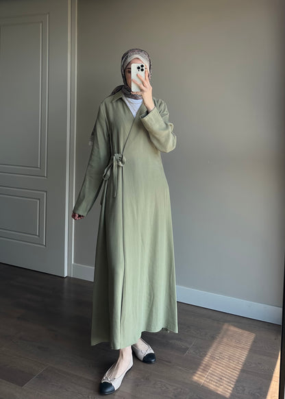 TENSEL KİMONO ELBİSE HAKİ