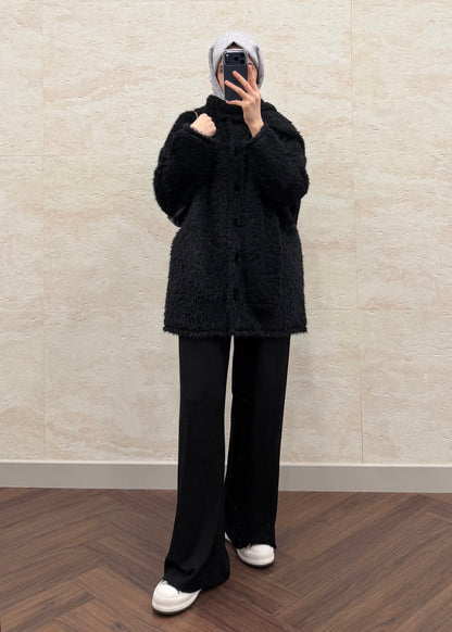 ATKILI KÜRK MONT SİYAH