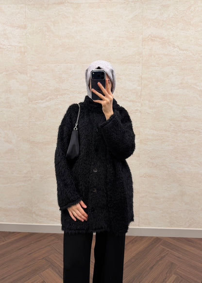 ATKILI KÜRK MONT SİYAH