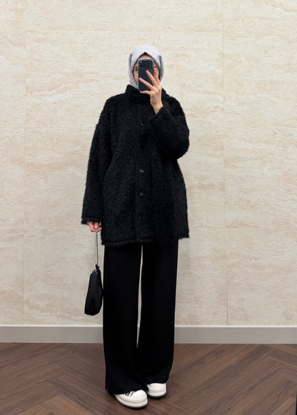 ATKILI KÜRK MONT SİYAH