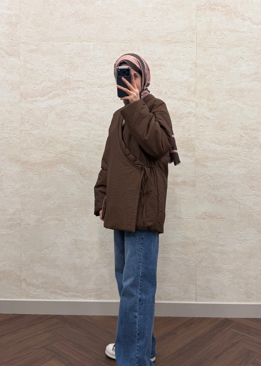 ANVELOP BAĞLAMA ŞİŞME MONT KAHVE