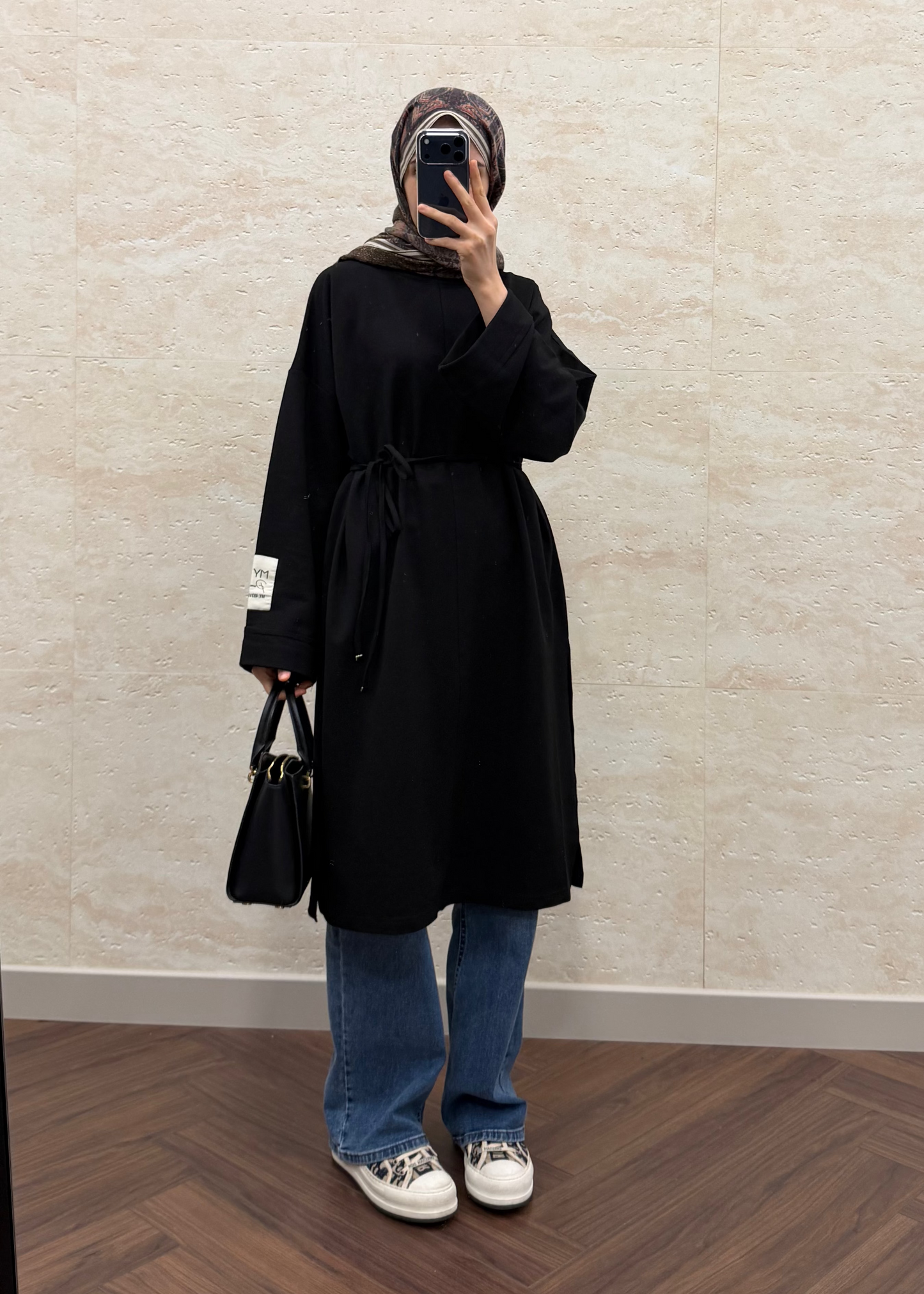 BASIC OVERSIZE UZUN TUNİK SİYAH