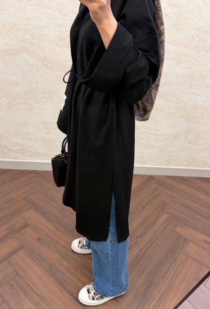 BASIC OVERSIZE UZUN TUNİK SİYAH