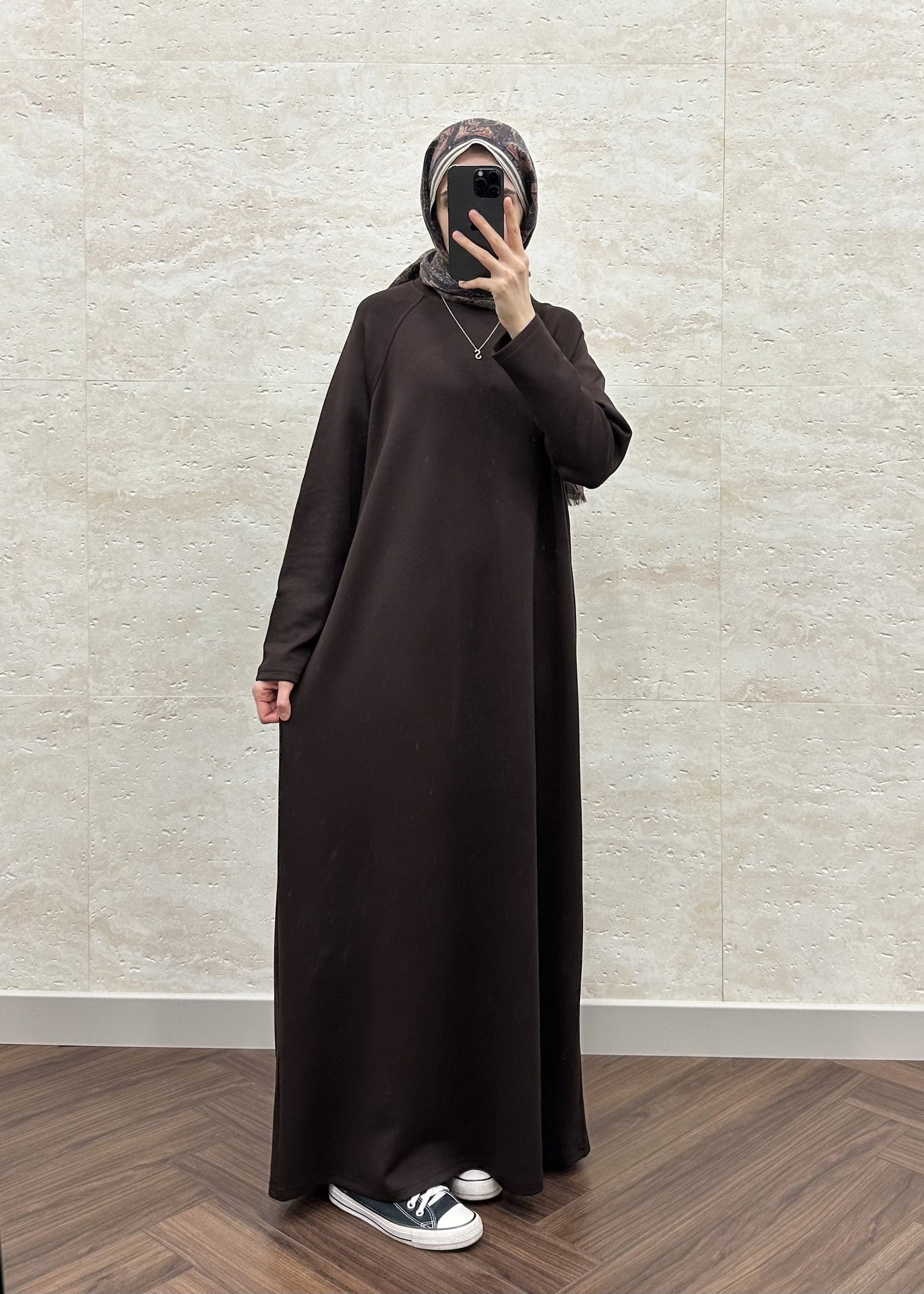 OYSH BASIC ELBİSE KAHVE
